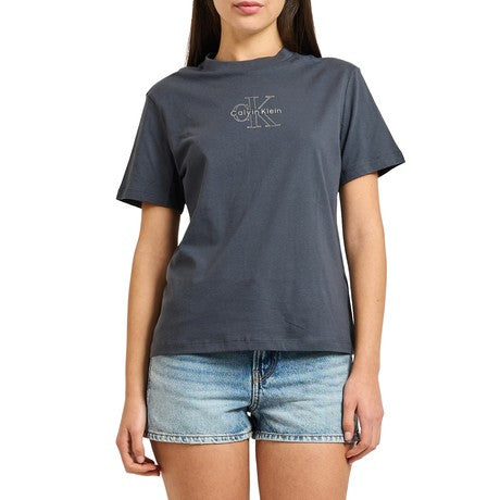 T-SHIRT DONNA CALVIN KLEIN GRIGIO