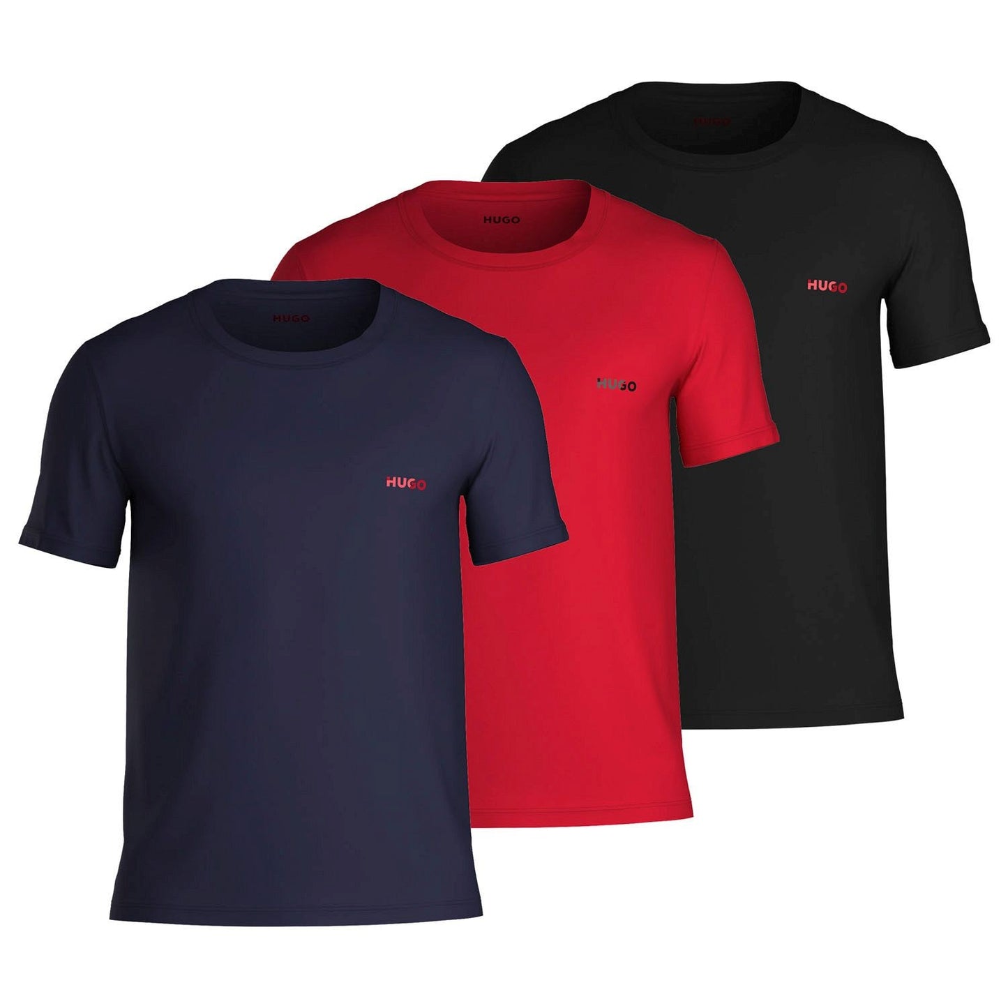 T-SHIRT UOMO TRI-PACK ROSSO/BLU/NERO HUGO BOSS