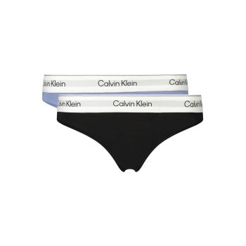 PERIZOMA DONNA CALVIN KLEIN BI-PACK NERO/AZZURRO