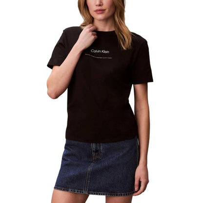 T-SHIRT DONNA NERO CALVIN KLEIN JEANS