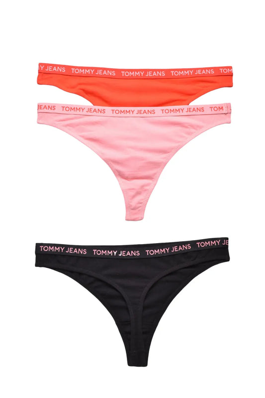 PERIZOMA DONNA 3 PACK NERO/ROSSO/ROSA TOMMY JEANS