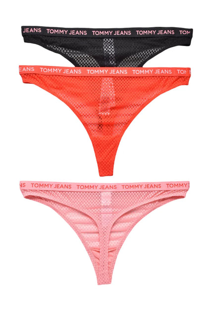 PERIZOMA DONNA 3 PACK NERO/ROSSO/ROSA TOMMY JEANS