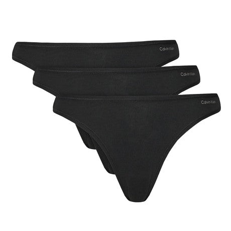 PERIZOMA DONNA TRI-PACK CALVIN KLEIN NERO